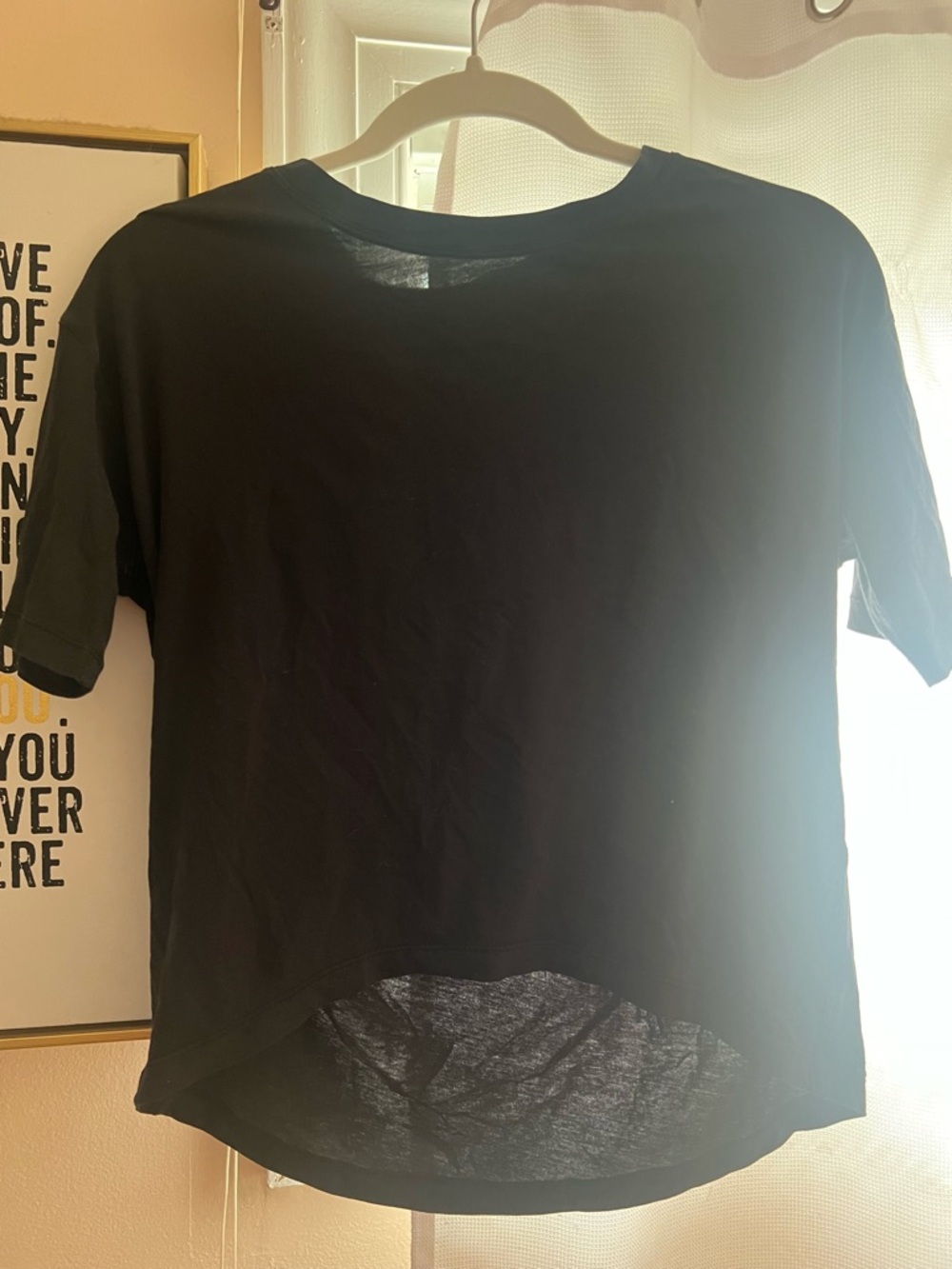 Black Lululemon Women's Short Sleeve Scoop-Hem Tee